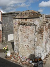 Voodoo markings on a grave
